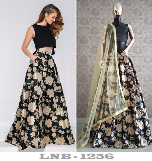 Iravu - இரவு premium black designer lehenga